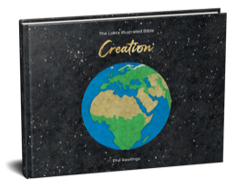 The Lokta Illustrated Bible: Creation, with an illustrated globe on its dark cover